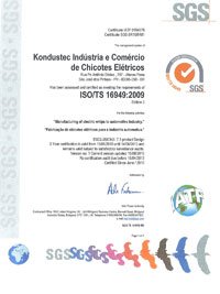 Certificado Kondustec