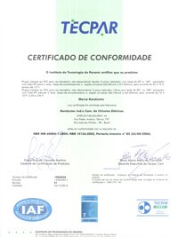 Certificado Tecpar Kondustec